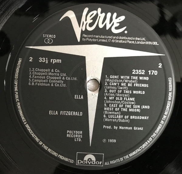 Ella Fitzgerald – Ella LP vinyl record, image 4 of 4