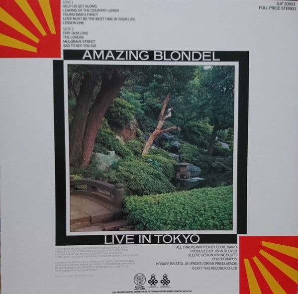 Amazing Blondel – Live In Tokyo LP vinyl record, image 2 of 4