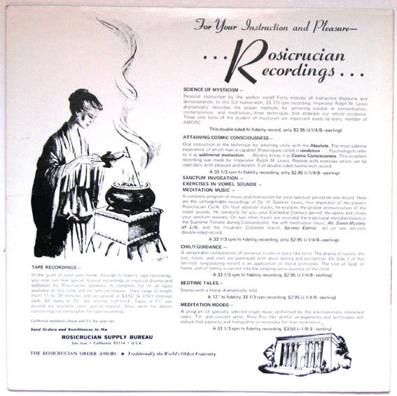 Ralph M. Lewis – Attaining Cosmic Consciousness LP vinyl record, image 2 of 4