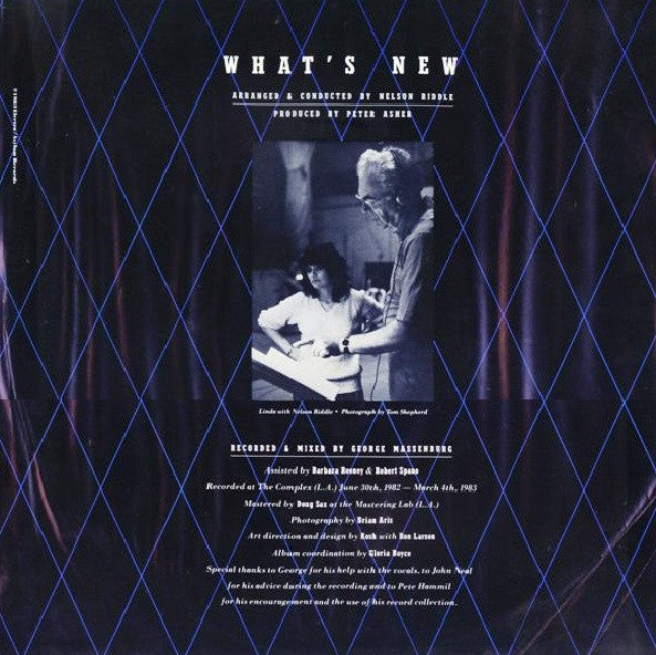 Linda Ronstadt, Nelson Riddle And His Orchestra – What's New LP vinyl record, image 6 of 6