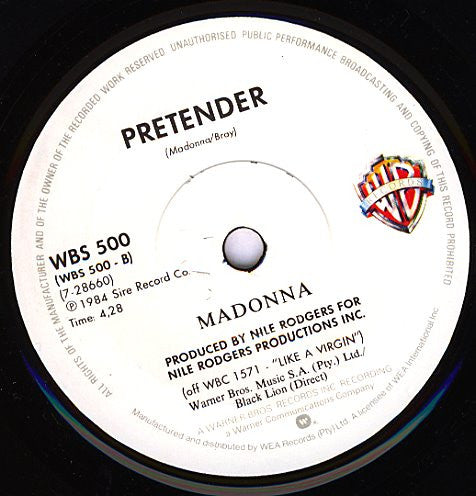 Madonna – Papa Don't Preach / Pretender 7" vinyl record, image 4 of 5