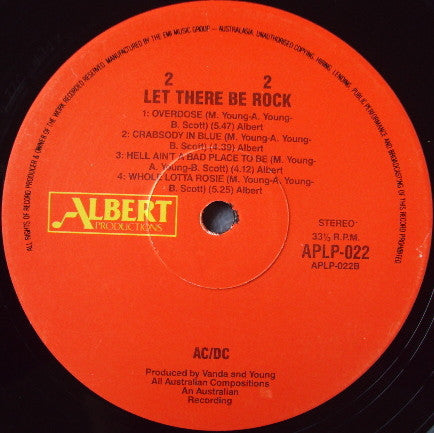 AC/DC – Let There Be Rock LP vinyl record, image 6 of 6