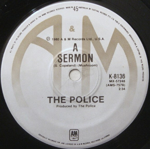 The Police – De Do Do Do, De Da Da Da 7" vinyl record, image 4 of 4
