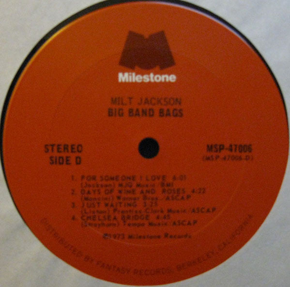 Milt Jackson – Big Band Bags (2xLP) LP vinyl record, image 7 of 8
