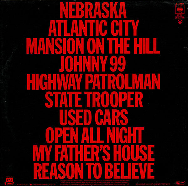 Bruce Springsteen – Nebraska LP vinyl record, image 2 of 6