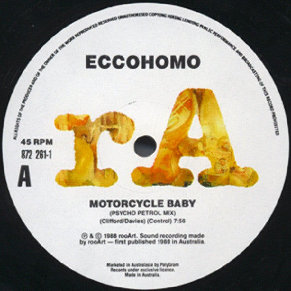 Ecco Homo – Motorcycle Baby 12" vinyl record, image 3 of 6