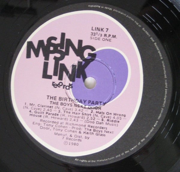 The Boys Next Door – The Birthday Party LP vinyl record, image 3 of 4