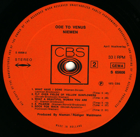Czesław Niemen – Ode To Venus LP vinyl record, image 4 of 7