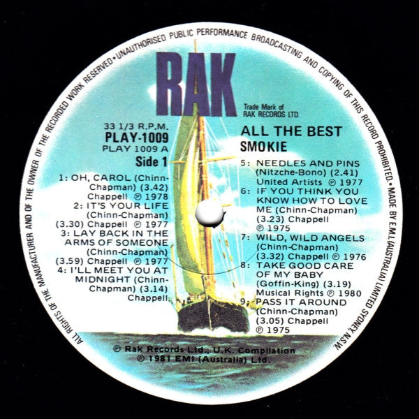 Smokie – All The Best LP vinyl record, image 3 of 4