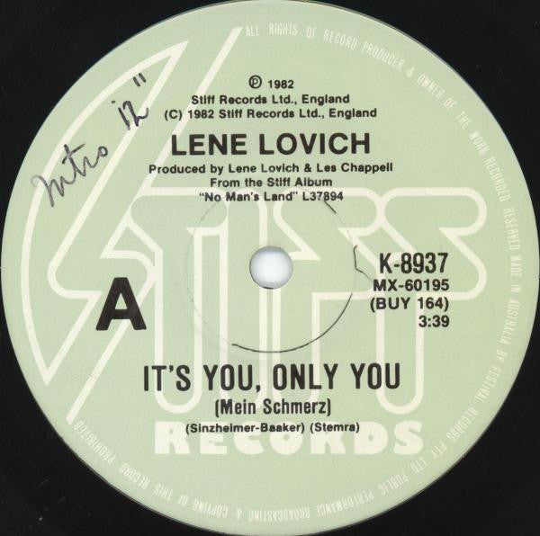 Lene Lovich – It's You, Only You (Mein Schmerz) 7" vinyl record, image 3 of 4