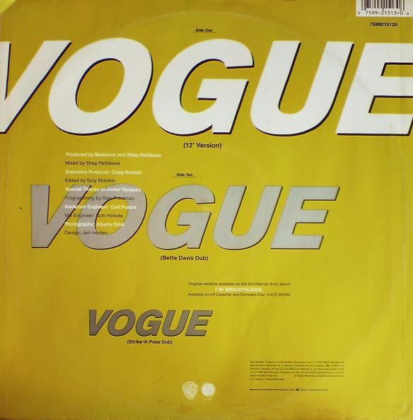 Madonna – Vogue 12" vinyl record, image 2 of 4
