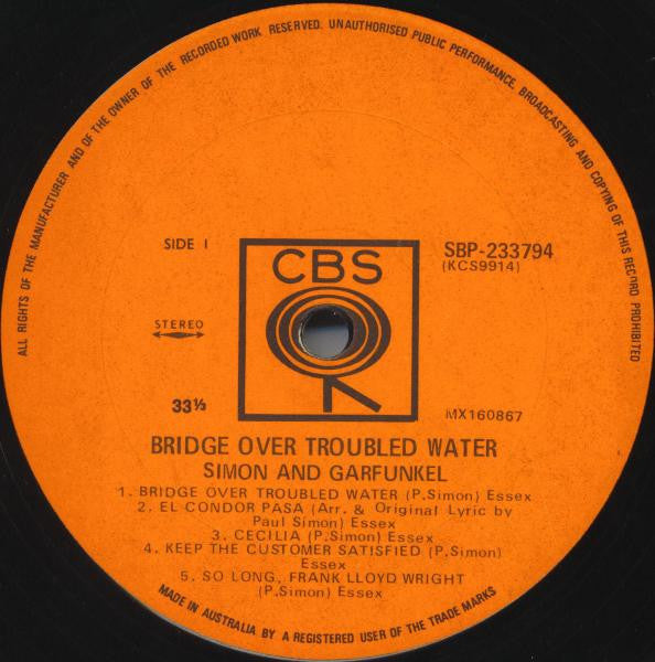 Simon & Garfunkel – Bridge Over Troubled Water LP vinyl record, image 3 of 4