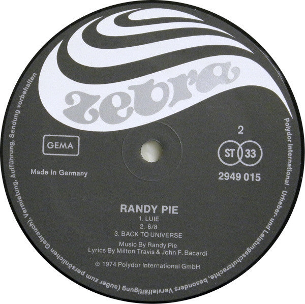 Randy Pie – Randy Pie LP vinyl record, image 5 of 9