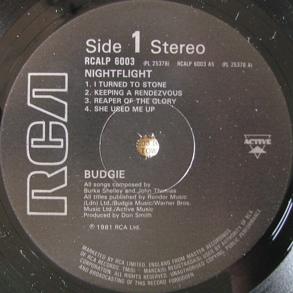 Budgie – Nightflight LP vinyl record, image 3 of 4
