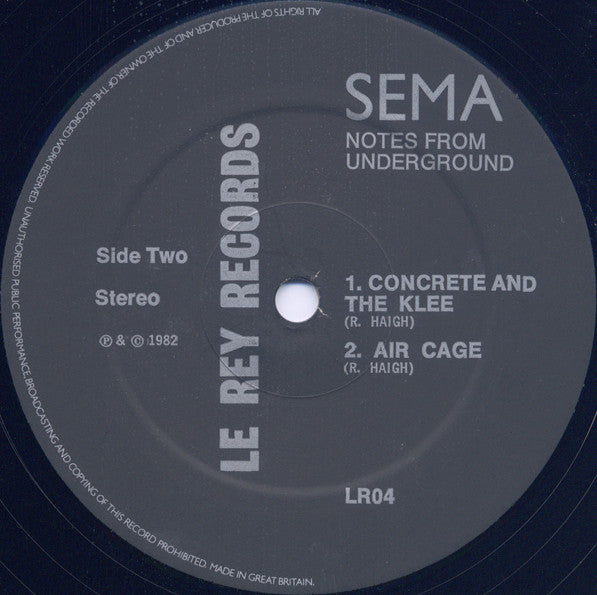 Sema – Notes From Underground LP vinyl record, image 4 of 4