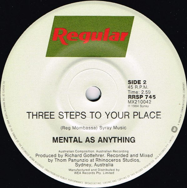 Mental As Anything – You're So Strong 7" vinyl record, image 4 of 4