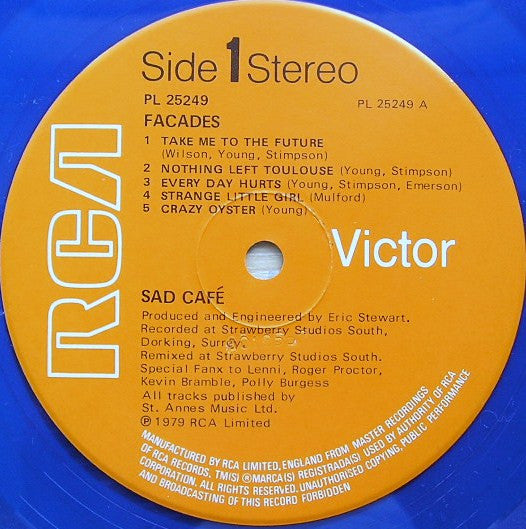 Sad Café – Facades LP vinyl record, image 3 of 4