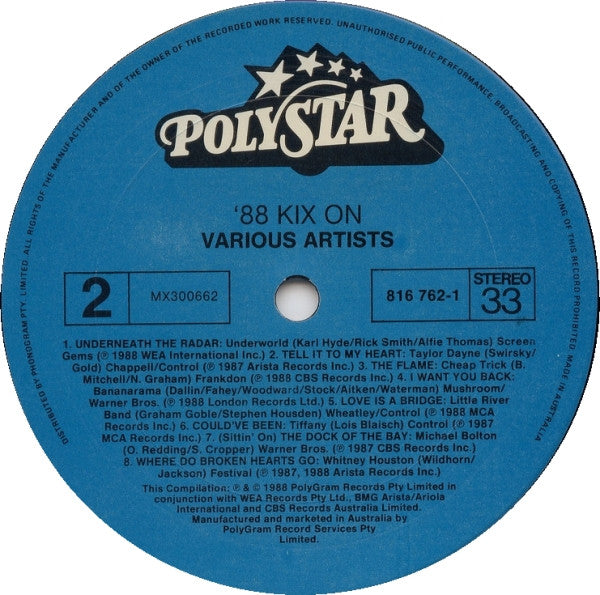 Various – '88 Kix On LP vinyl record, image 4 of 4