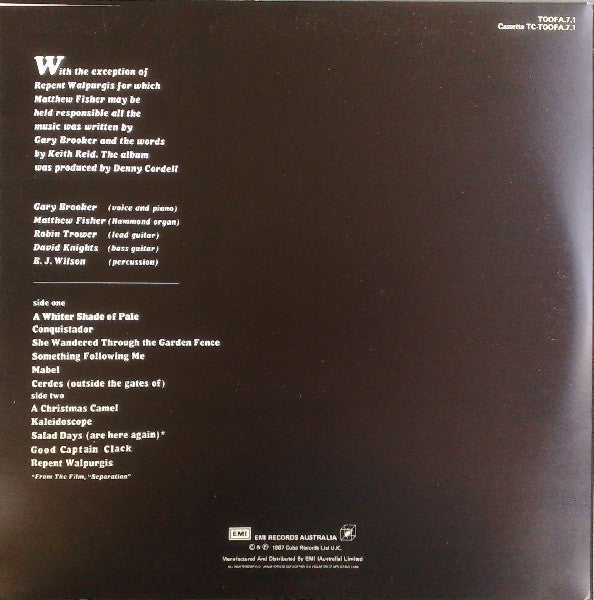Procol Harum – A Whiter Shade Of Pale / A Salty Dog LP vinyl record, image 2 of 9