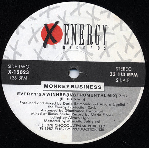 Monkey Business – Every 1's A Winner 12" vinyl record, image 4 of 4