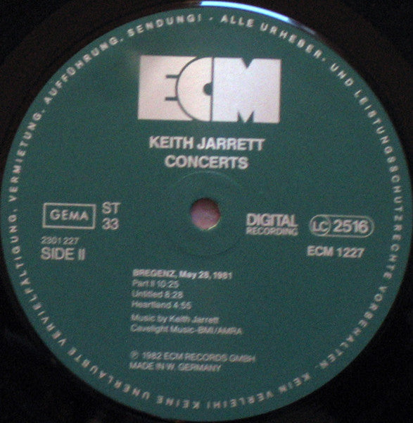 Keith Jarrett – Concerts LP vinyl record, image 4 of 6