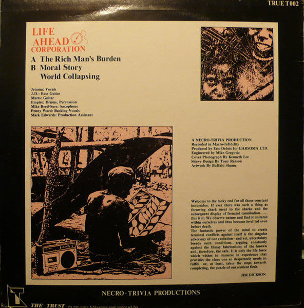 Life Ahead Corporation – Rich Man's Burden 12" vinyl record, image 2 of 3