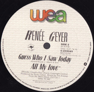 Renee Geyer – All My Love 12" vinyl record, image 6 of 6