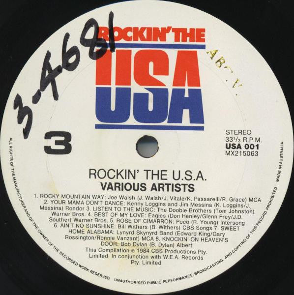 Various – Rockin' The USA (2xLP) LP vinyl record, image 8 of 9