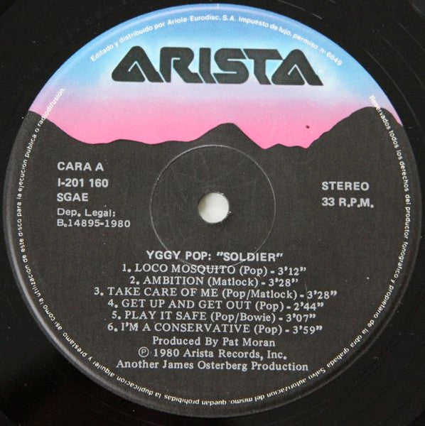 Iggy Pop – Soldier LP vinyl record, image 3 of 4