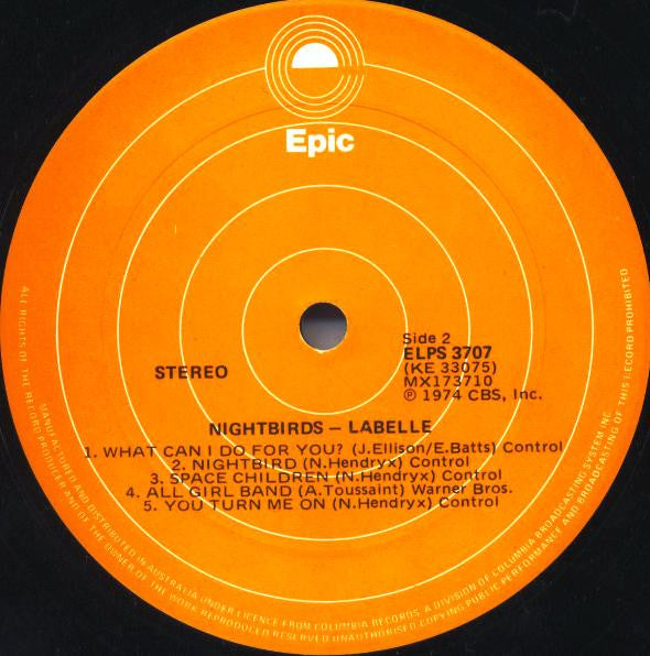 LaBelle – Nightbirds LP vinyl record, image 4 of 4