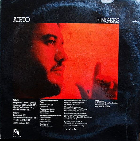 Airto Moreira – Fingers LP vinyl record, image 4 of 7