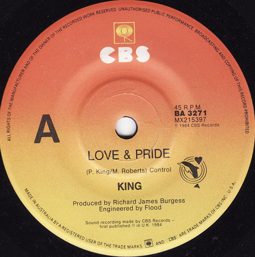 King – Love & Pride 7" vinyl record, image 1 of 4