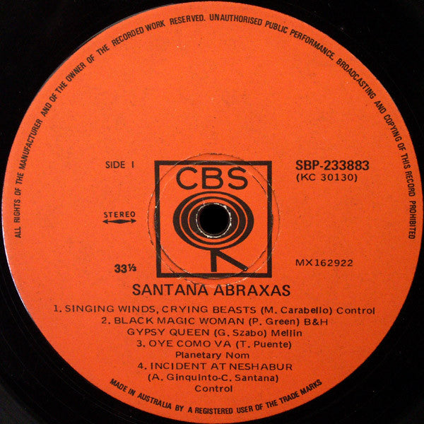 Santana – Abraxas LP vinyl record, image 3 of 4