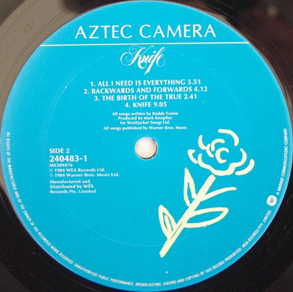 Aztec Camera – Knife LP vinyl record, image 4 of 4