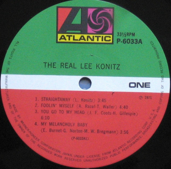 Lee Konitz – The Real Lee Konitz LP vinyl record, image 3 of 7