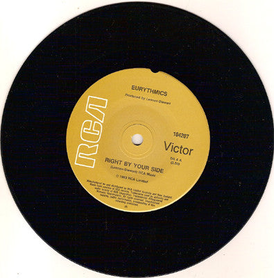 Eurythmics – Right By Your Side 7" vinyl record, image 3 of 4