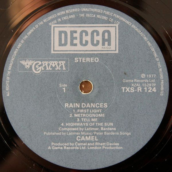 Camel – Rain Dances LP vinyl record, image 3 of 8