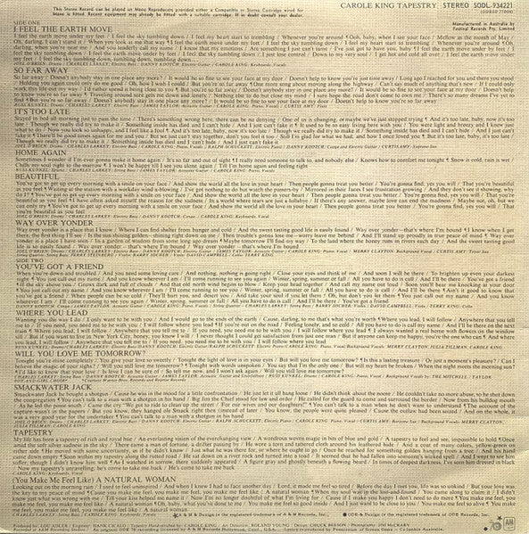 Carole King – Tapestry LP vinyl record, image 3 of 6