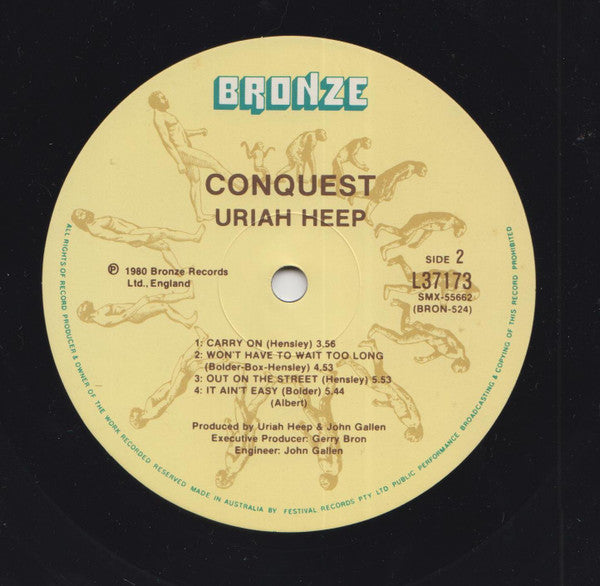 Uriah Heep – Conquest LP vinyl record, image 4 of 4