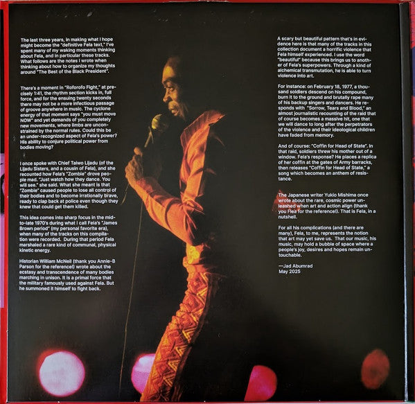 Fela Kuti – The Best Of The Black President LP vinyl record, image 3 of 10
