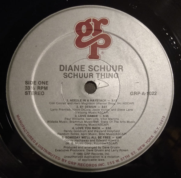 Diane Schuur – Schuur Thing LP vinyl record, image 3 of 6
