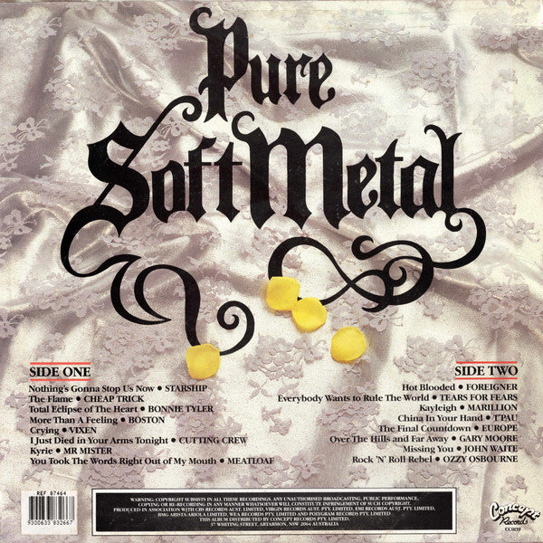 Various – Pure Soft Metal LP vinyl record, image 2 of 4