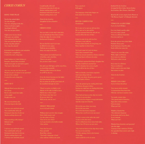 Chris Cohen – Chris Cohen LP vinyl record, image 7 of 8