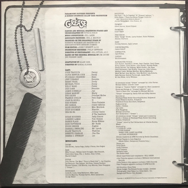 Various – Grease (The Original Soundtrack From The Motion Picture) (2xLP) LP vinyl record, image 9 of 10