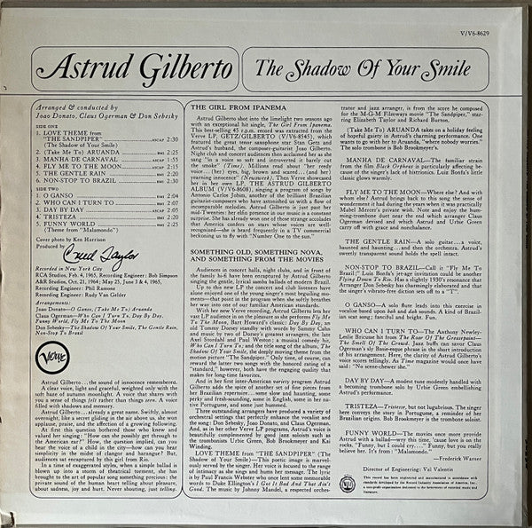 Astrud Gilberto – The Shadow Of Your Smile LP vinyl record, image 2 of 4