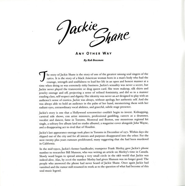 Jackie Shane – Any Other Way (2xLP) LP vinyl record, image 10 of 10