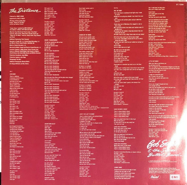 Bob Seger And The Silver Bullet Band – The Distance LP vinyl record, image 6 of 6