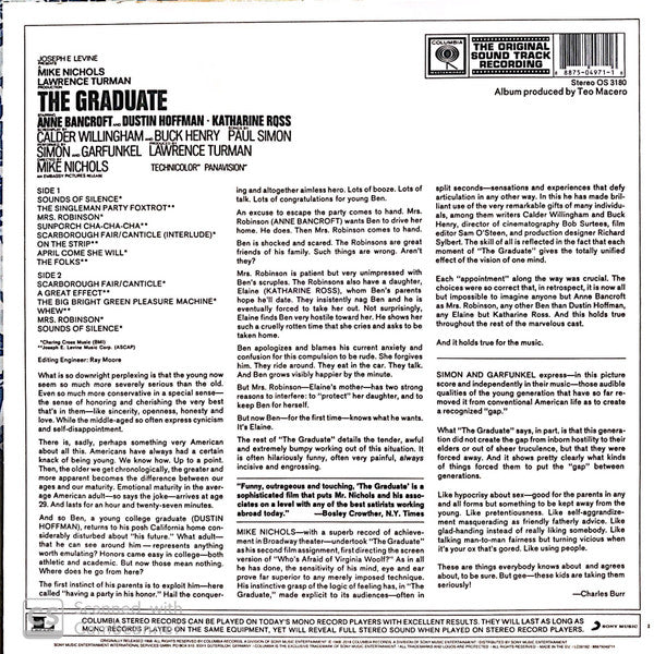 Simon & Garfunkel, Dave Grusin – The Graduate (Original Sound Track Recording) LP vinyl record, image 3 of 5