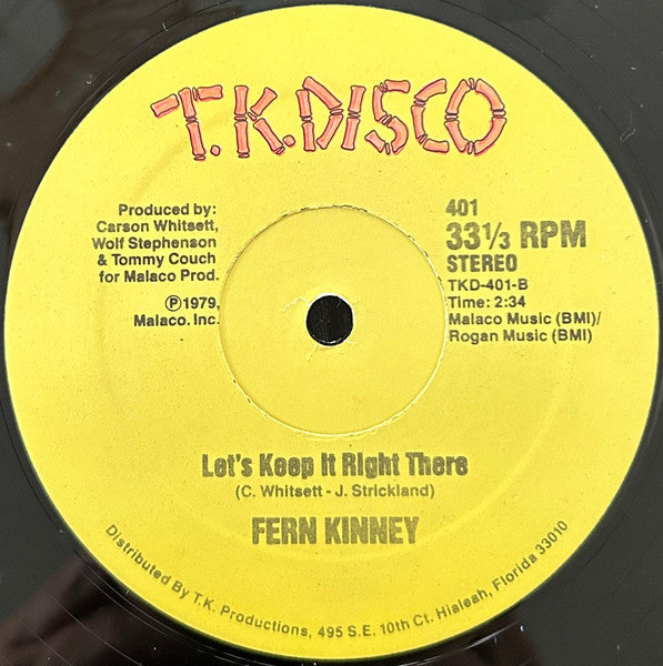 Fern Kinney – Groove Me 12" vinyl record, image 2 of 2