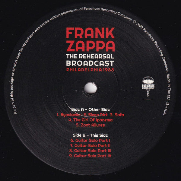 Frank Zappa – The Rehearsal Broadcast Philadelphia 1988 (2xLP) LP vinyl record, image 4 of 10
